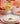 Assiette moyenne rayures roses