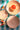 Assiette moyenne cercles orange (Ø24cm)